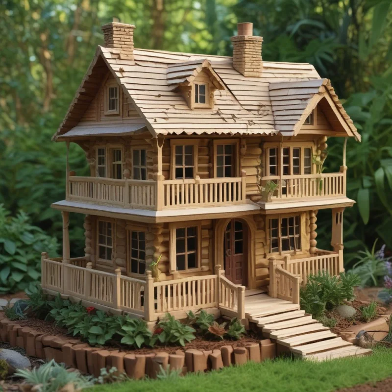 Craft Stick Cottage Garden
