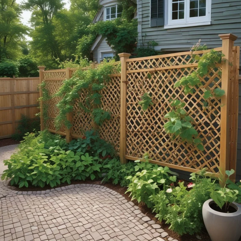 21 Creative Backyard Privacy Solutions for Your Perfect Outdoor Retreat Decorative Lattice and Vine Combinations