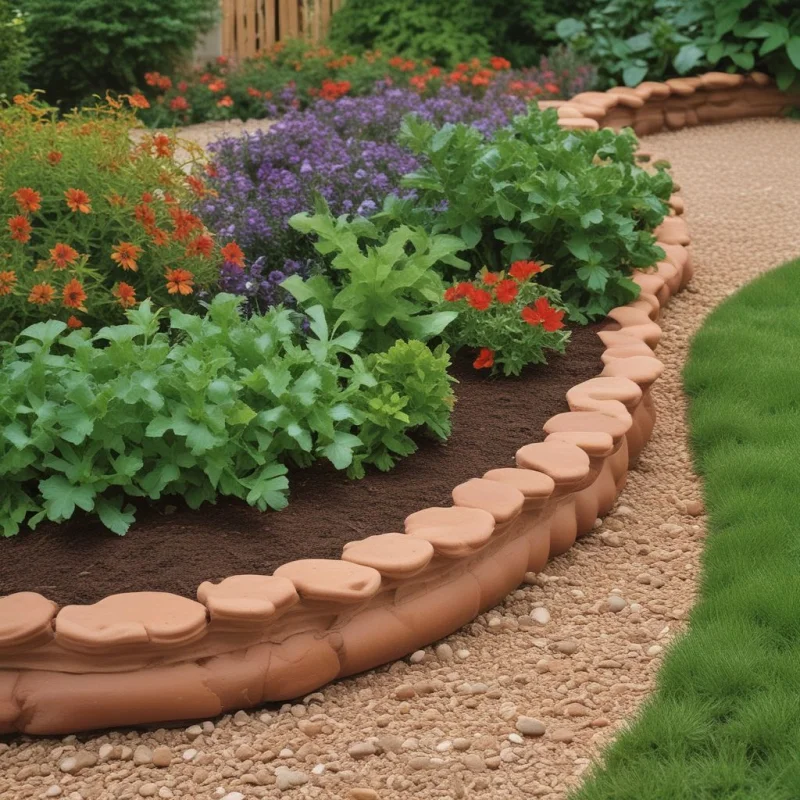 16 Creative Garden Border Ideas That Will Transform Your Yard Decorative Terra Cotta Scallop Edging