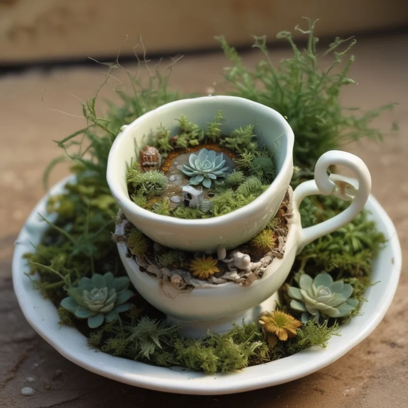 Delicate Teacup Scene
