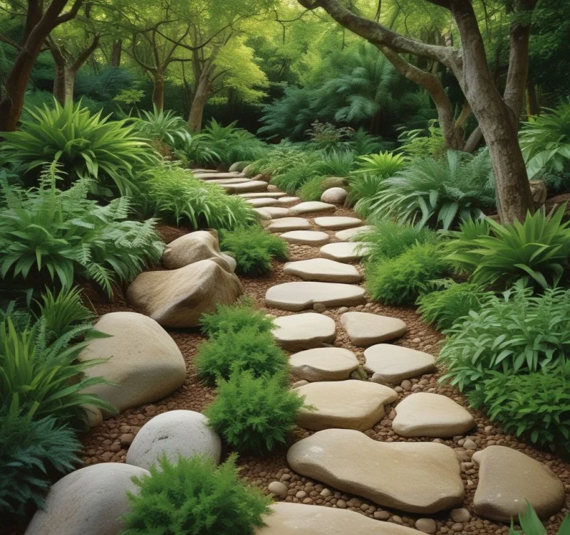 30 Creative Ways to Transform Your Yard with River Rock Magic Design Peaceful Meditation Pathways