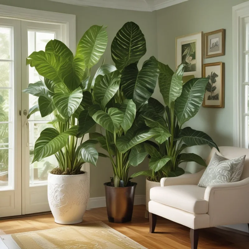 23 Stunning Low Light Houseplants That Transform Dark Corners Dieffenbachia (Dumb Cane)