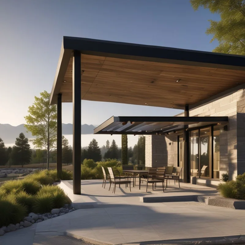 Dramatic Cantilevered Roof Design

