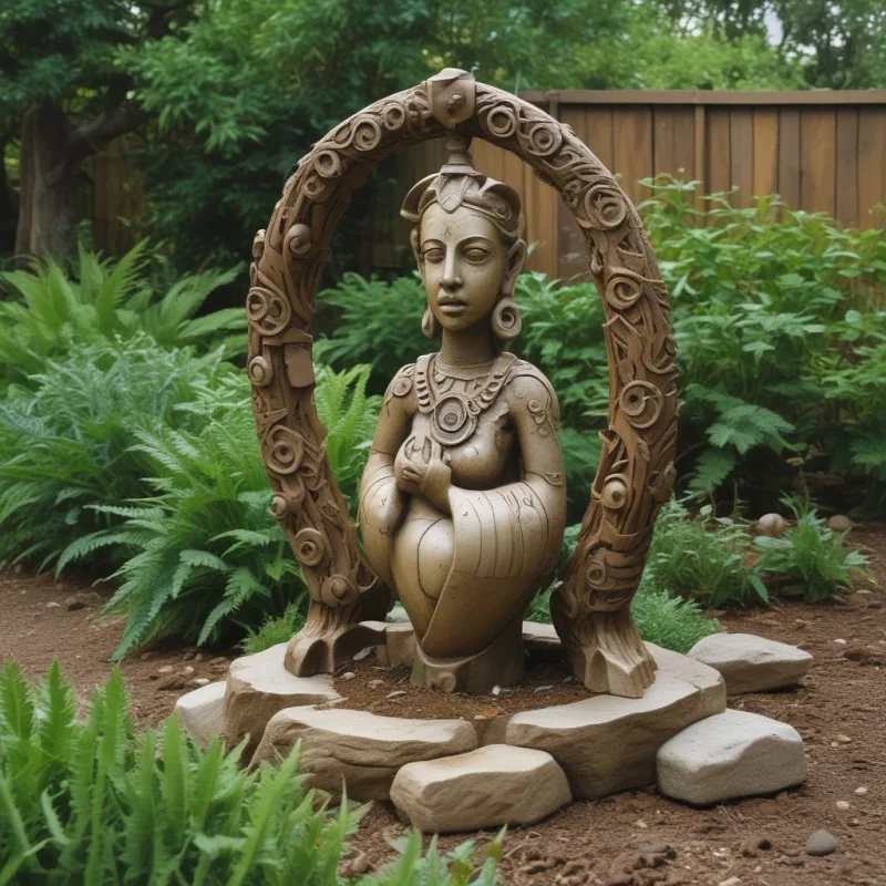 17 Boho Garden Ideas to Create Your Own Peace Haven Earth Spirit Sculptures