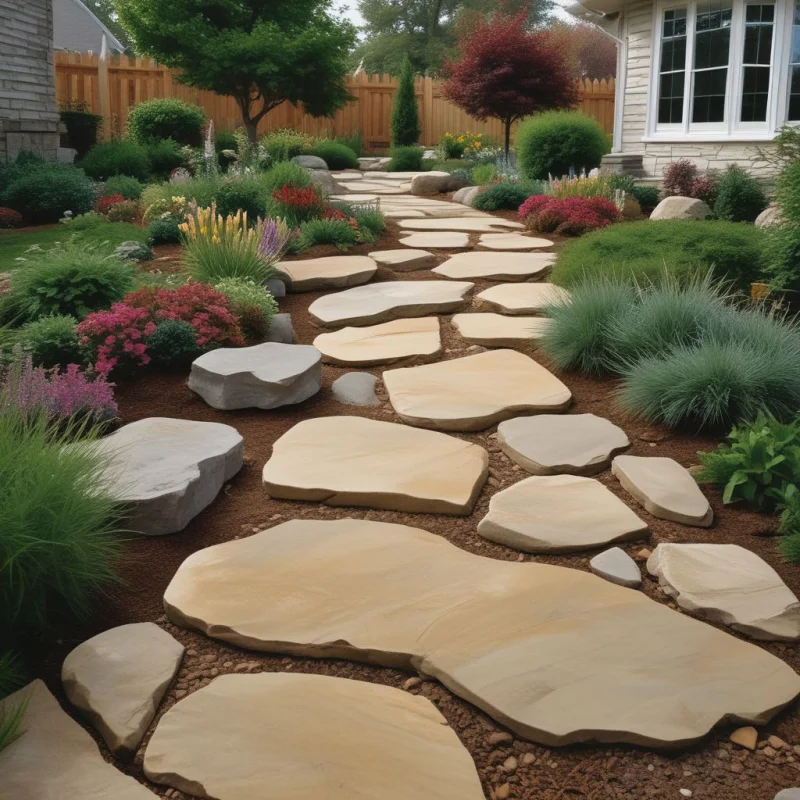 16 Creative Garden Border Ideas That Will Transform Your Yard Elegant Flagstone Path Edging