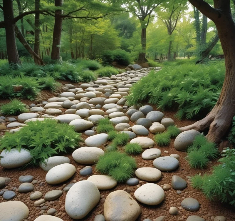 30 Creative Ways to Transform Your Yard with River Rock Magic Establish Natural Ground Cover Solutions