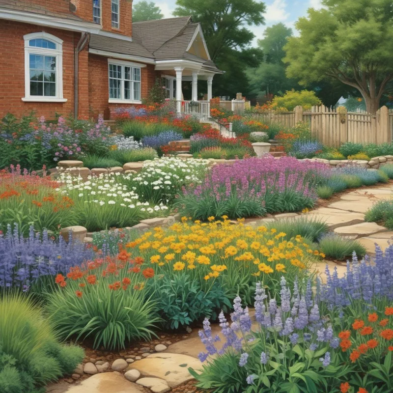17 Beautiful Front Yard Garden Ideas to Transform Your Home's First Impression Establish a Natural Wildflower Area
