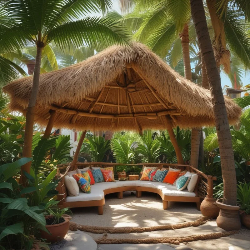 Exotic Thatched Roof Escape
