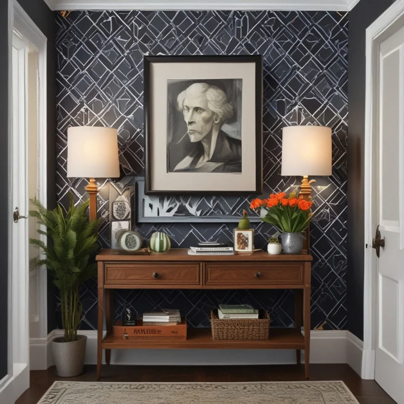 21 Clever Small Entryway Ideas to Transform Your Home's First Impression Eye-Catching Pattern Walls