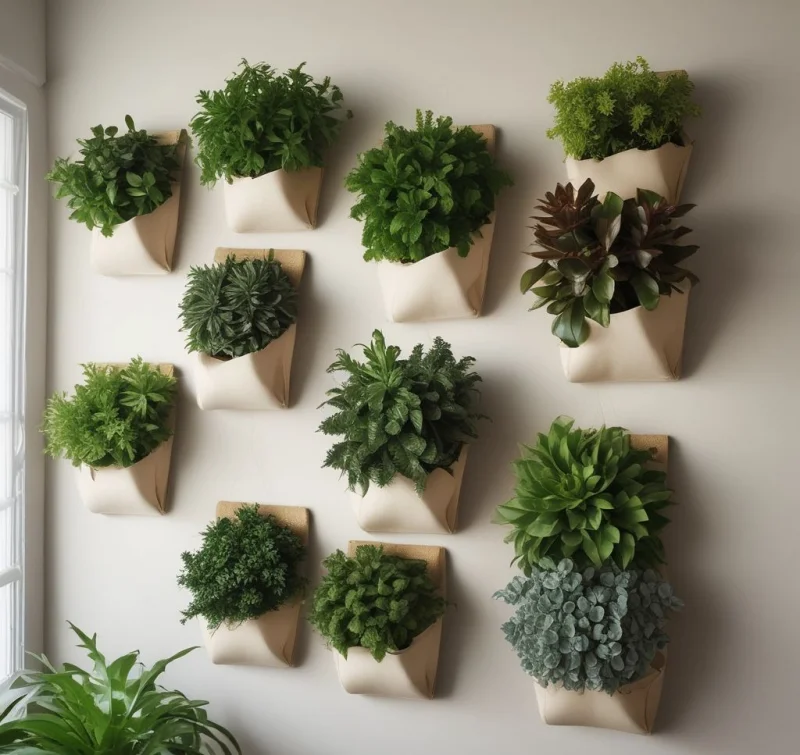16 Creative Indoor Plant Wall Ideas to Transform Your Home Fabric Pocket Vertical Garden