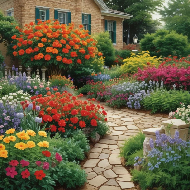 Fill Corners with Colorful Blooms

