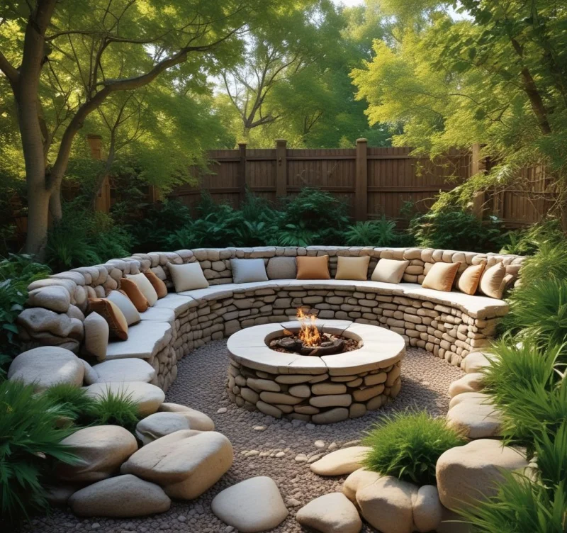 30 Creative Ways to Transform Your Yard with River Rock Magic Frame Intimate Seating Areas