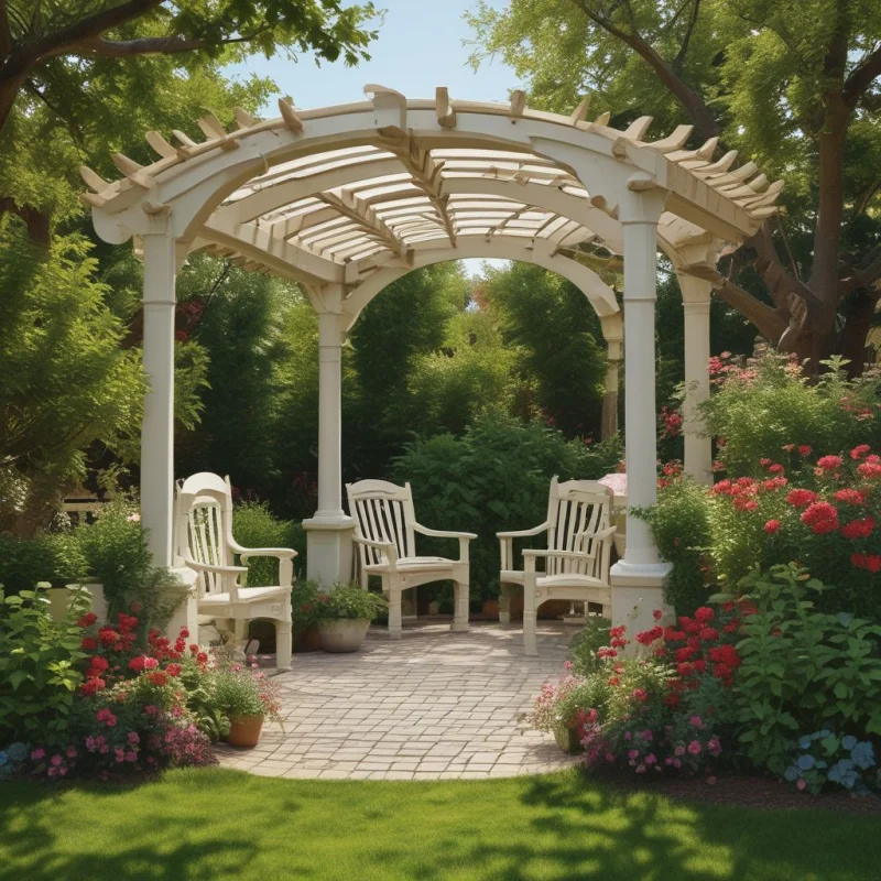 Graceful Arched Design Pergola
