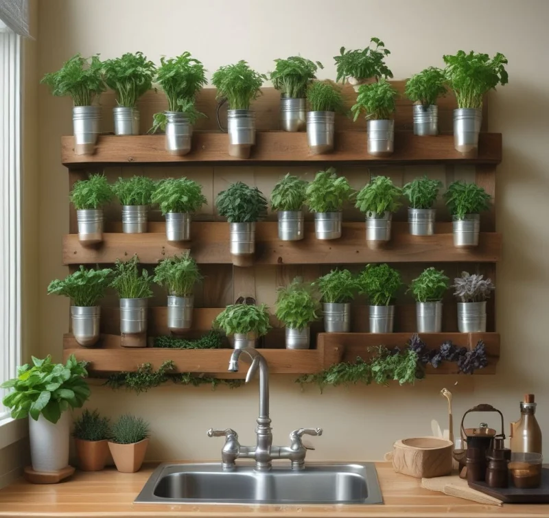 16 Creative Indoor Plant Wall Ideas to Transform Your Home Herb Garden Kitchen Display