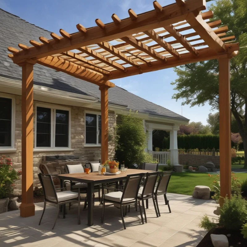 House-Connected Extension Pergola
