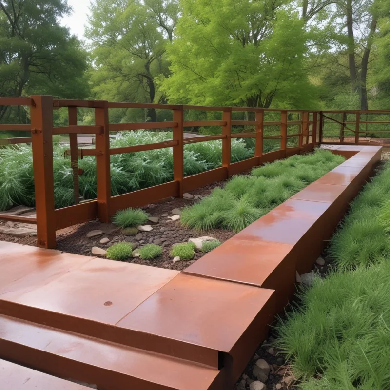 16 Creative Garden Border Ideas That Will Transform Your Yard Industrial Weathering Steel Borders