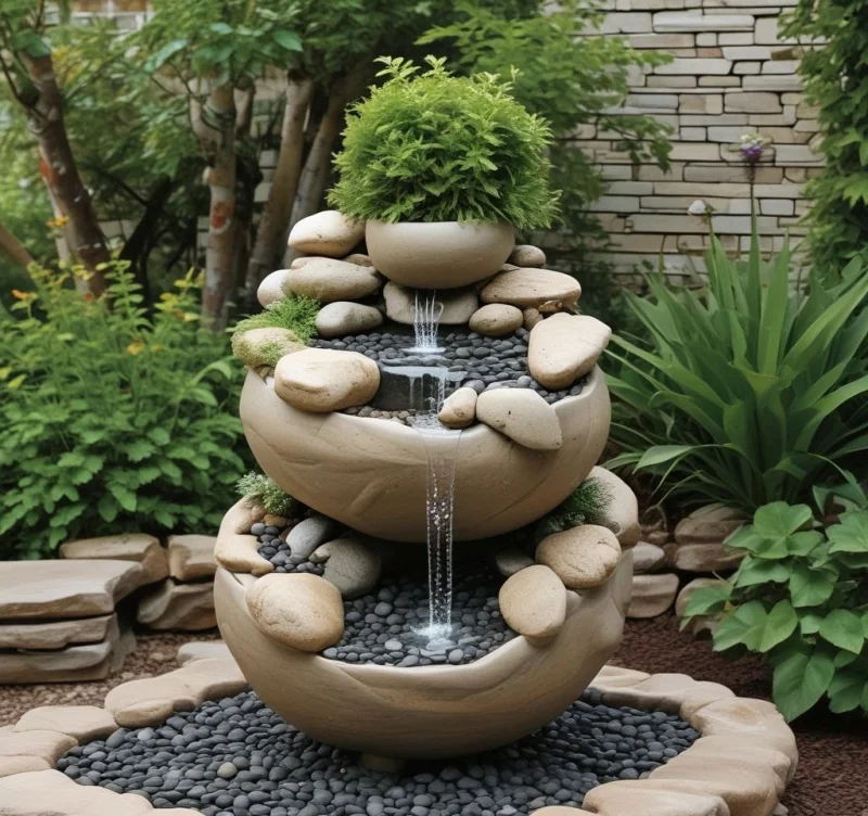 30 Creative Ways to Transform Your Yard with River Rock Magic Install Cascading Water Vessel Features
