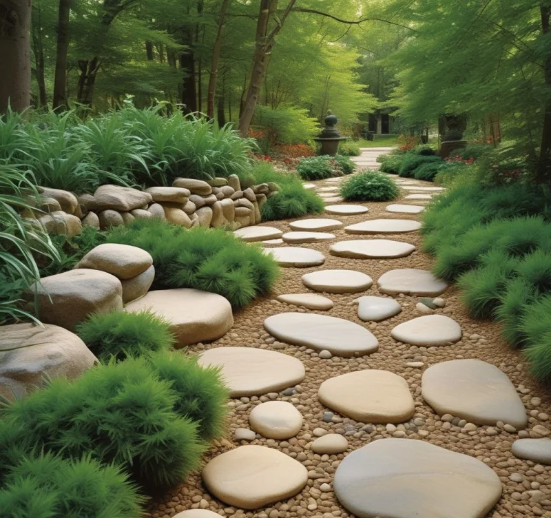 30 Creative Ways to Transform Your Yard with River Rock Magic Install Inviting Stone Walkways