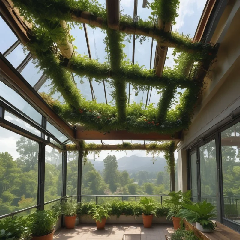 Living Roof with Trailing Plants
