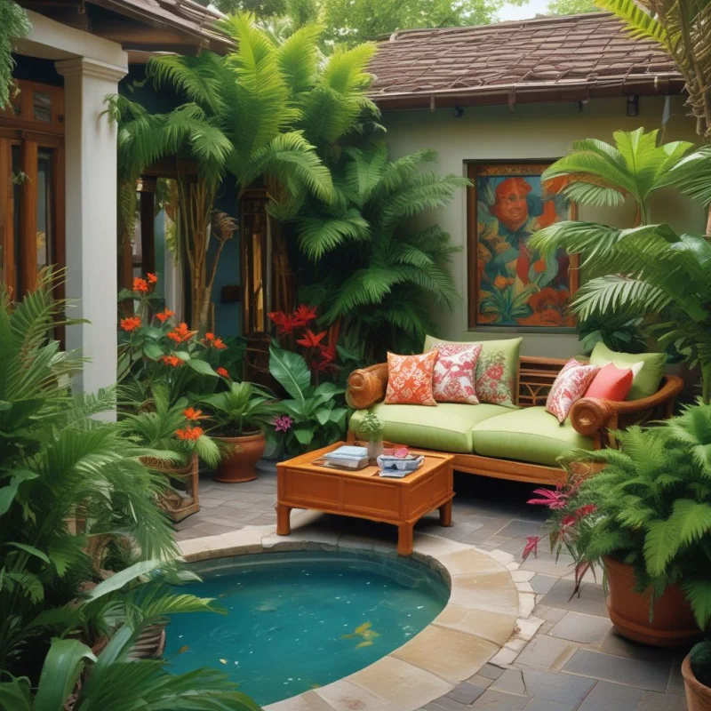 Lush Tropical Garden Escape
