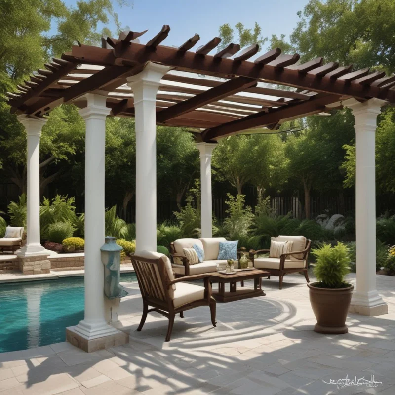 Luxury Poolside Paradise Pergola
