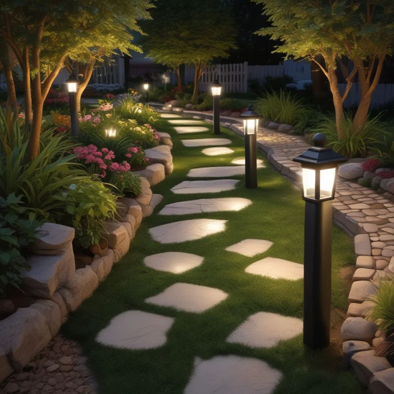 Magical Lighted Evening Paths
