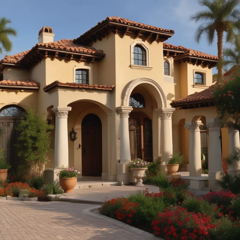 Mediterranean-Style Tile-Roofed Haven
