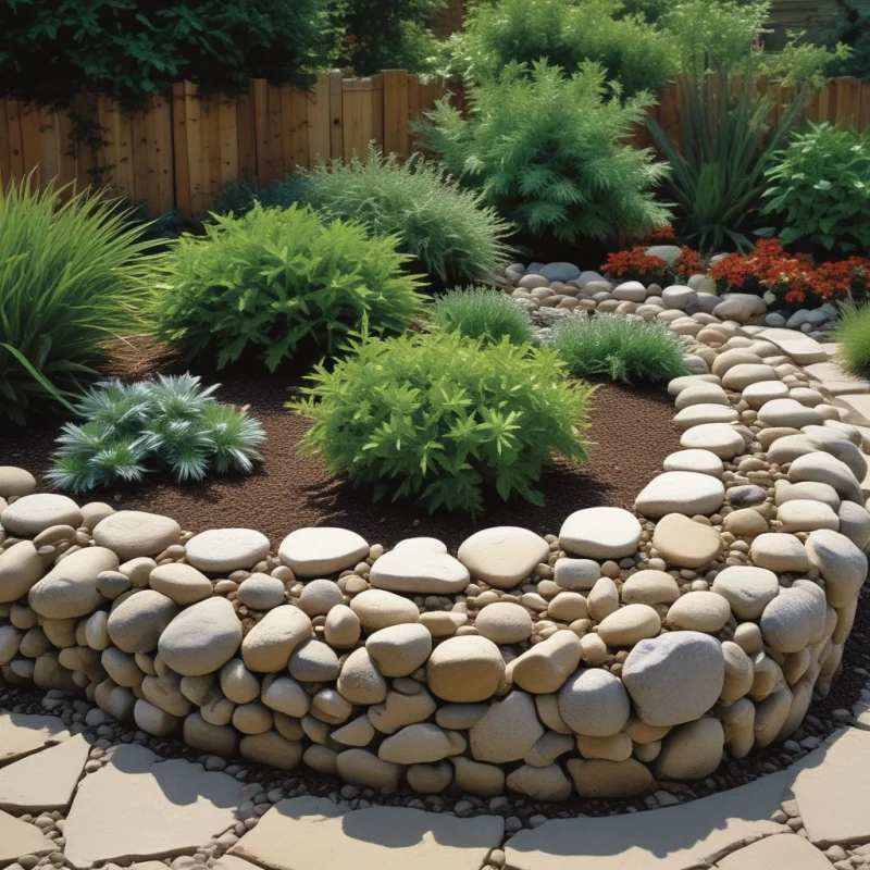 16 Creative Garden Border Ideas That Will Transform Your Yard Mixed Stone and Pebble Edging