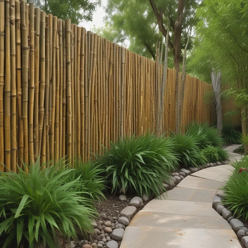 18 Creative Garden Border Ideas for Stunning Flower Beds Natural Bamboo Fencing