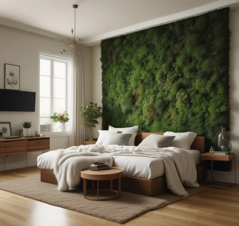 16 Creative Indoor Plant Wall Ideas to Transform Your Home Natural Moss Feature Wall