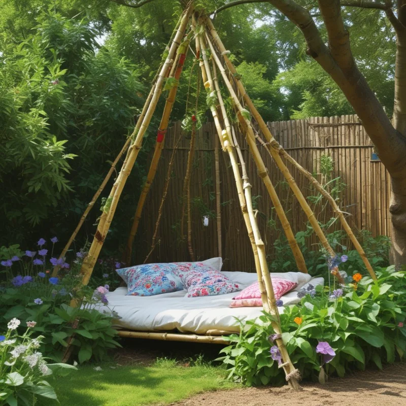 17 Boho Garden Ideas to Create Your Own Peace Haven Natural Play Fort