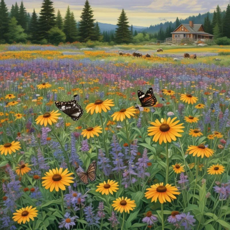20 Heartfelt Memorial Garden Ideas - Honor Loved Ones with Beauty Natural Wildflower Meadow