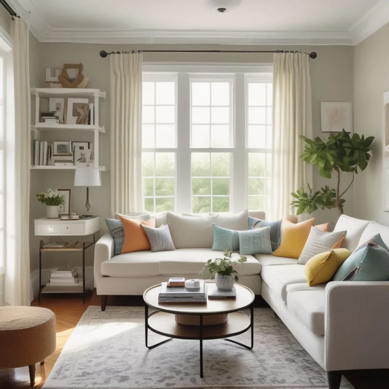 26 Smart Ways to Transform Your Tiny Living Room Into a Spacious Haven Paint Walls in Bright, Airy Shades