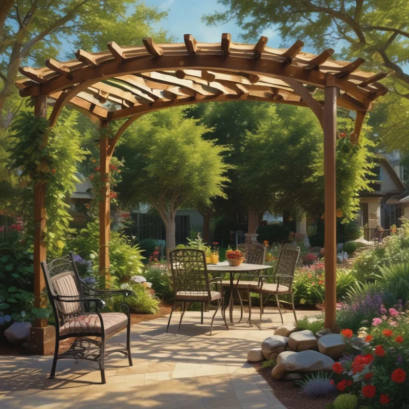 Pergola-Inspired Wide Arch
