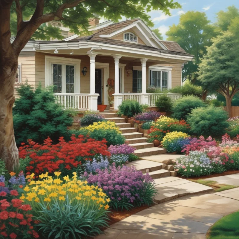 17 Beautiful Front Yard Garden Ideas to Transform Your Home's First Impression Plan for Year-Round Beauty