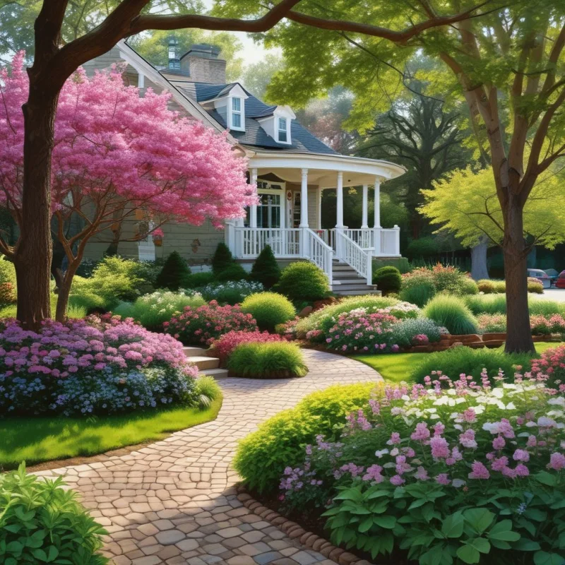 17 Beautiful Front Yard Garden Ideas to Transform Your Home's First Impression Plant a Show-Stopping Feature Tree
