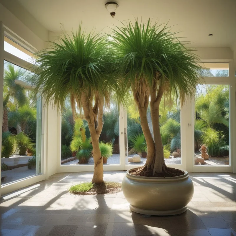 23 Stunning Low Light Houseplants That Transform Dark Corners Ponytail Palm (Beaucarnea Recurvata)