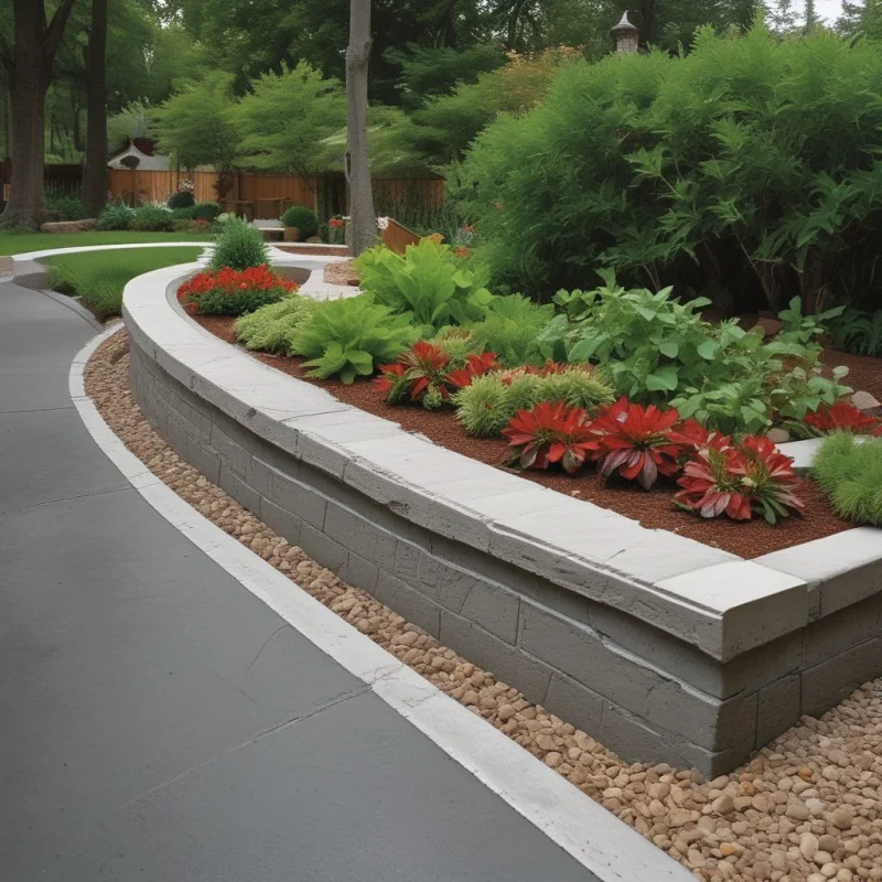 18 Creative Garden Border Ideas for Stunning Flower Beds Poured Concrete Edging