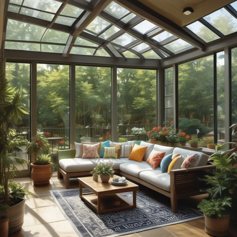 Protected Sunroom-Style Enclosure
