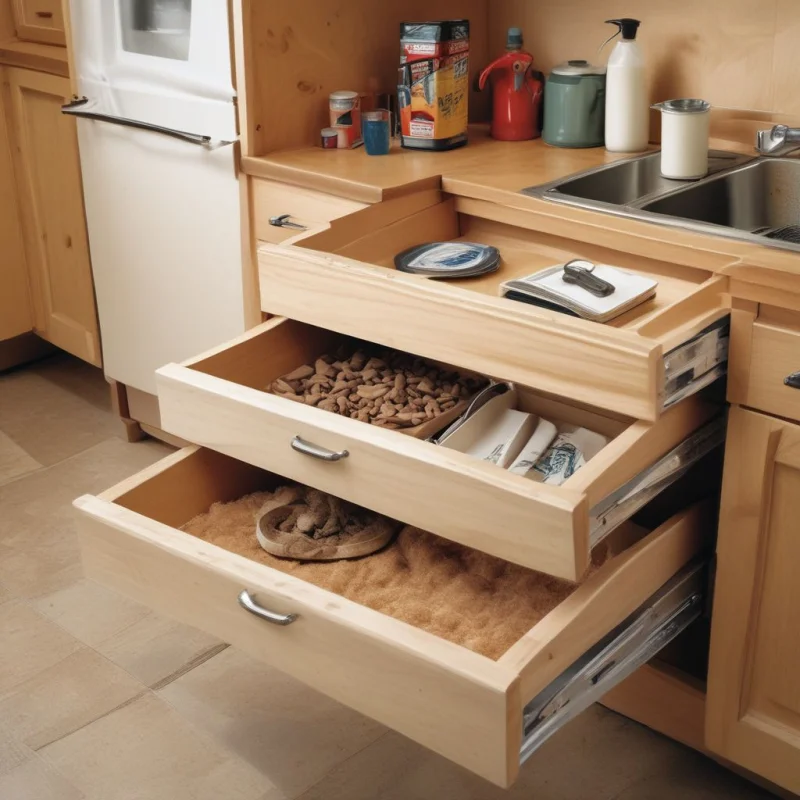 Pull-Out Waste Management Trays
