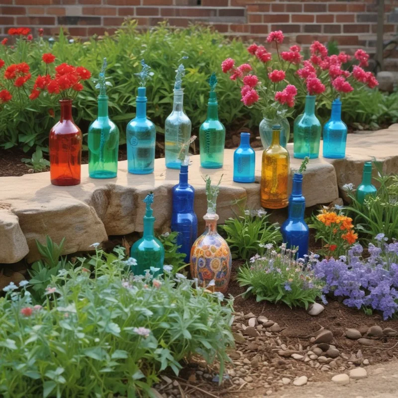 17 Boho Garden Ideas to Create Your Own Peace Haven Recycled Bottle Boundaries