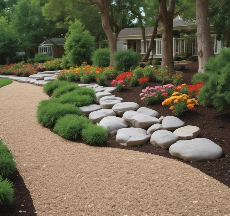 30 Creative Ways to Transform Your Yard with River Rock Magic Replace Traditional Mulch with Stone