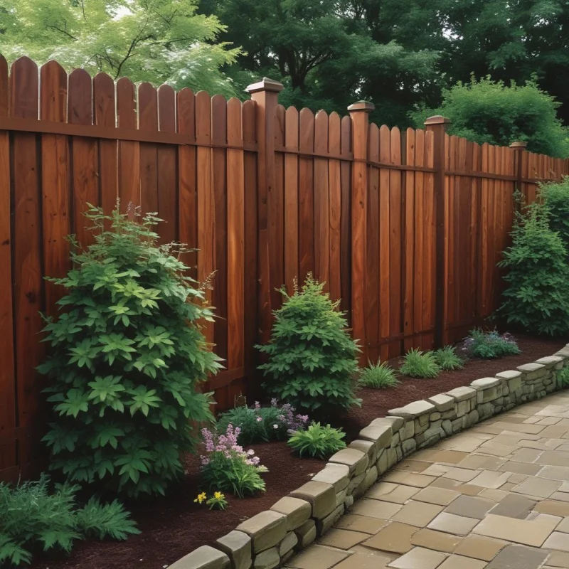 15 Creative Garden Fence Designs That Transform Your Outdoor Space | Stunning Privacy Solutions Rich Stained Timber Fence