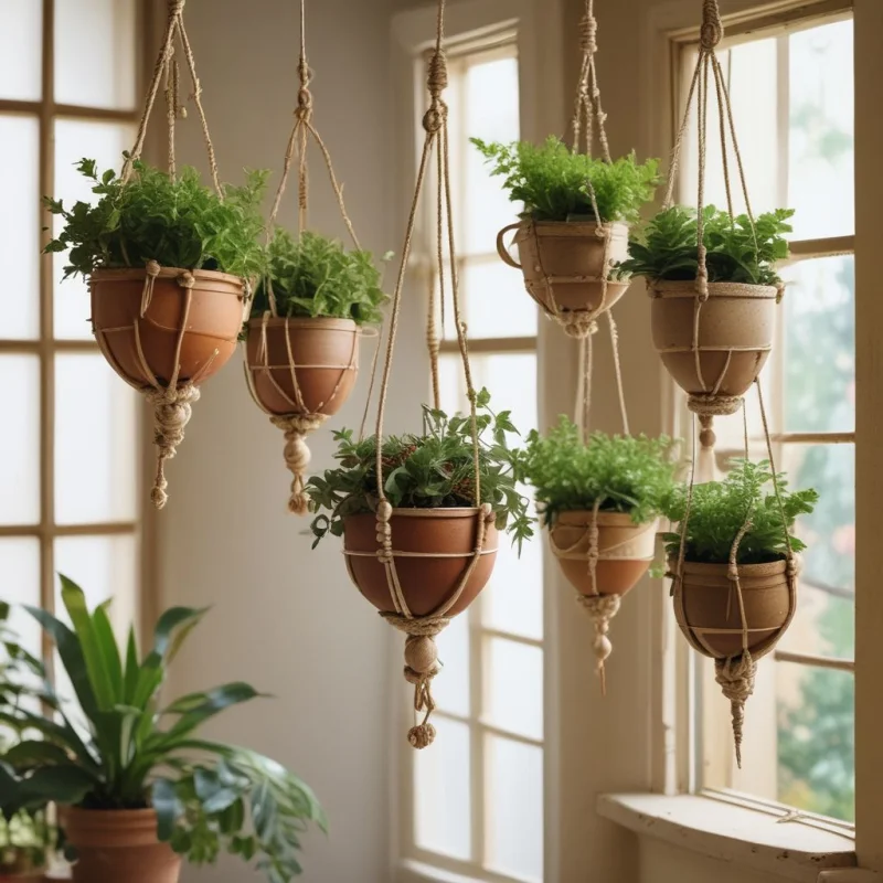 17 Boho Garden Ideas to Create Your Own Peace Haven Rope and Bead Plant Displays