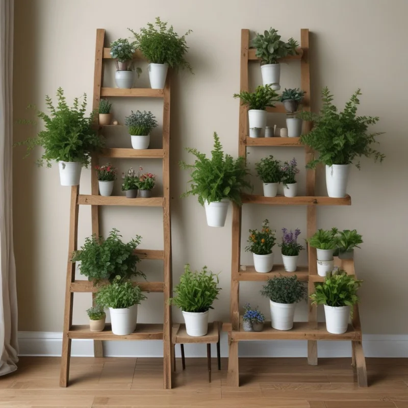 Simple Wood Ladder Display
