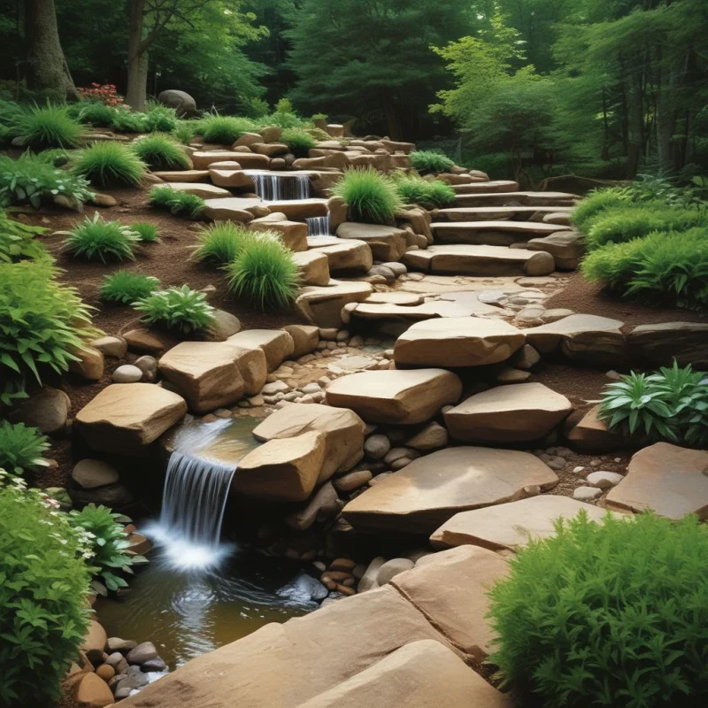 21 Stunning Mini Waterfall Ideas for Your Garden Paradise Sloped Garden Integration