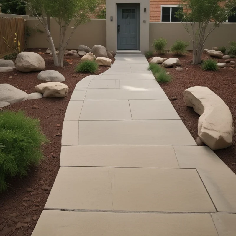 Smooth Concrete Pathways
