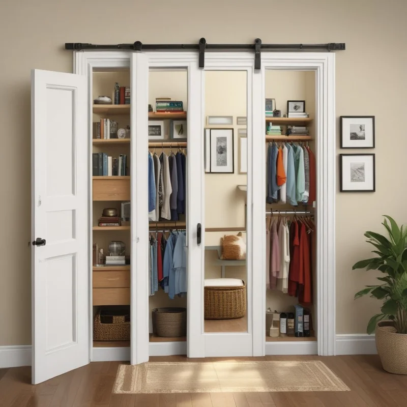 20 Brilliant Small Apartment Decorating Tricks That Actually Work Space-Saving Door Solutions