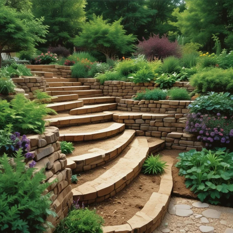15 Stunning Raised Garden Bed Designs That Actually Work : Transform Your Backyard Stepped Hillside Solution