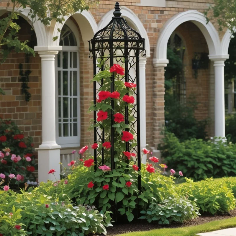 18 Creative Garden Trellis Designs for Stunning Climbing Plants Tower-Style Plant Pillar